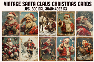 Vintage Santa Claus Christmas Cards