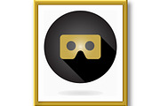 Modern Vector VR Logo in the Circle, an Outline Icon by FineArtStudio (Thumbnail 2 of 3)