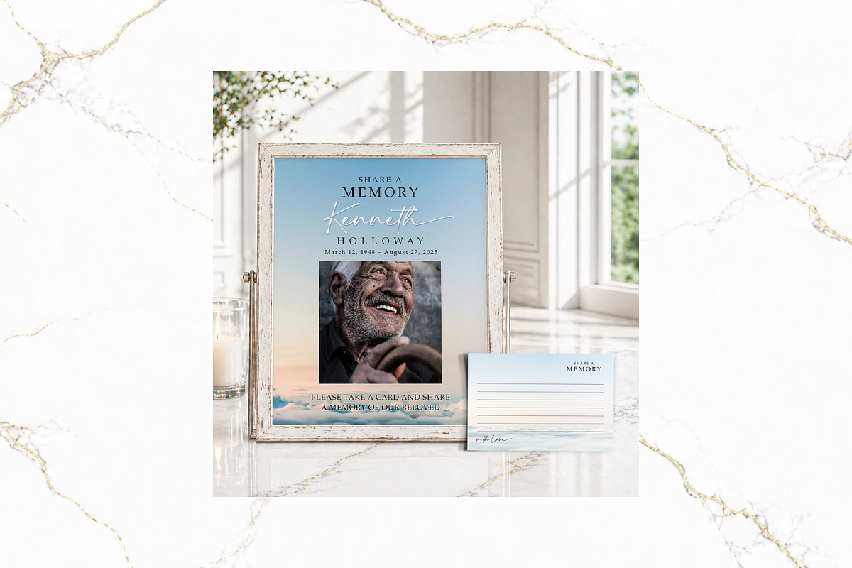 Funeral Bundle Canva FR011, a Stationery Template by TyphoonStudio (Photo 9 of 12)