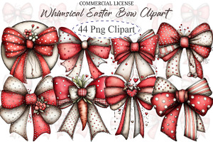 Whimsical Easter Bow Clipart, an Illustration by designcity5