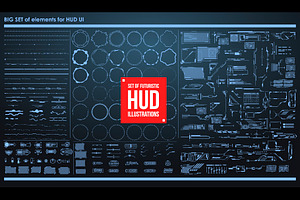 Set Of 16 HUD Illustrations