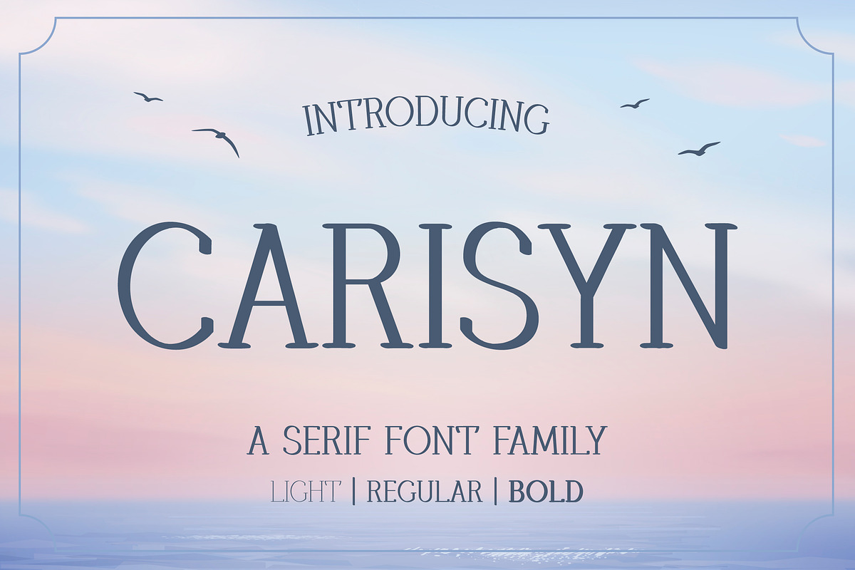 Carisyn - Serif Font Family, a Serif Font by Typefactoryco (Photo 1 of 8)