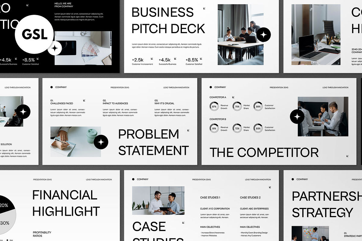 Business Pitch Deck Google Slide, a Presentation Template by graphicook (Photo 1 of 5)