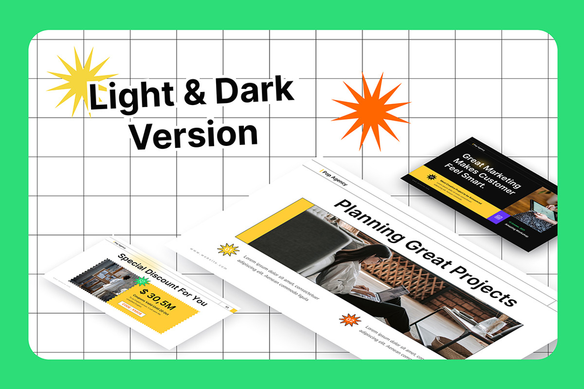POP Agency Powerpoint Template, a Presentation Template by Brandearth RRGraph (Photo 4 of 6)