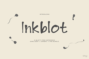 Inkblot Font + Ink Dingbats
