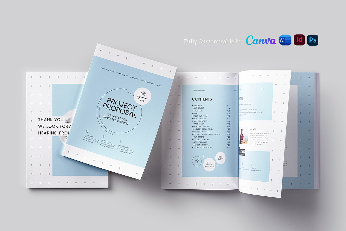 Professional Proposal Document Kit, a Brochure Template by Designsoul14 (Photo 1 of 17)