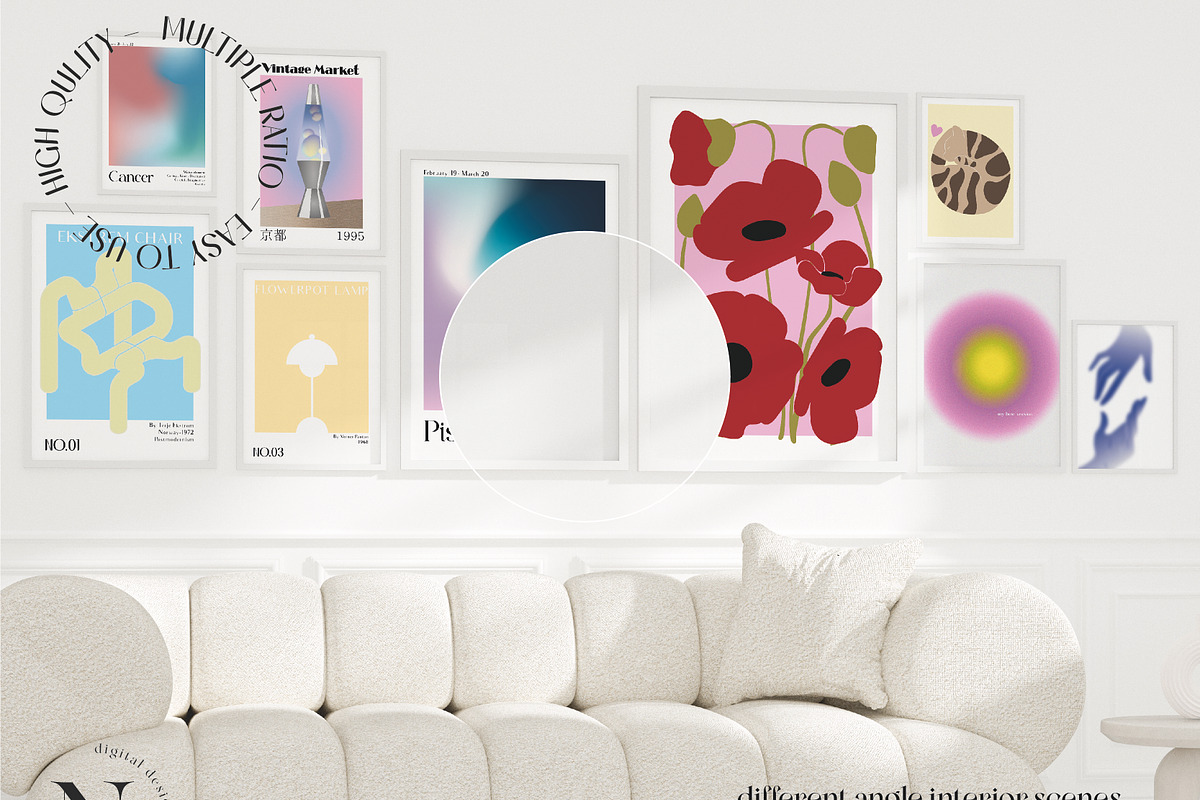 ALL WHITE FRAME MOCKUP BUNDLE, a Mockup by N digital designs (Photo 4 of 11)