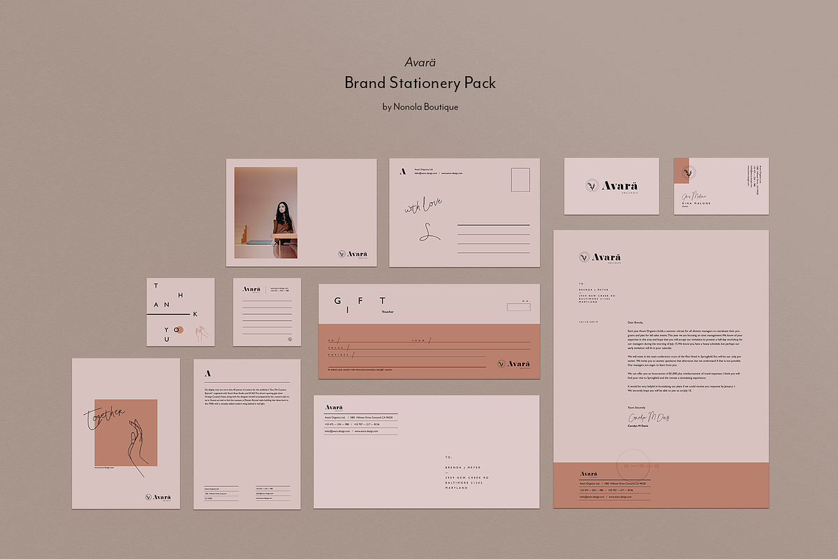Brand Stationery Pack • Avarä, a Stationery Template by Nonola (Photo 9 of 9)