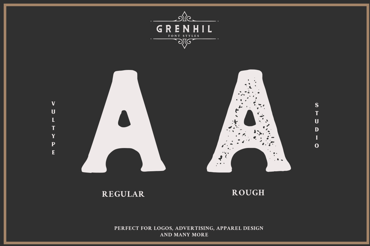 Grenhil - Handmade Vintage Font, a Sans Serif Font by Vultype Co. (Photo 3 of 10)