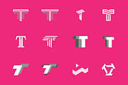12 T Letter Logos - Vector & Mock-Up, a Branding & Logo Template by Multiple (Thumbnail 4 of 5)