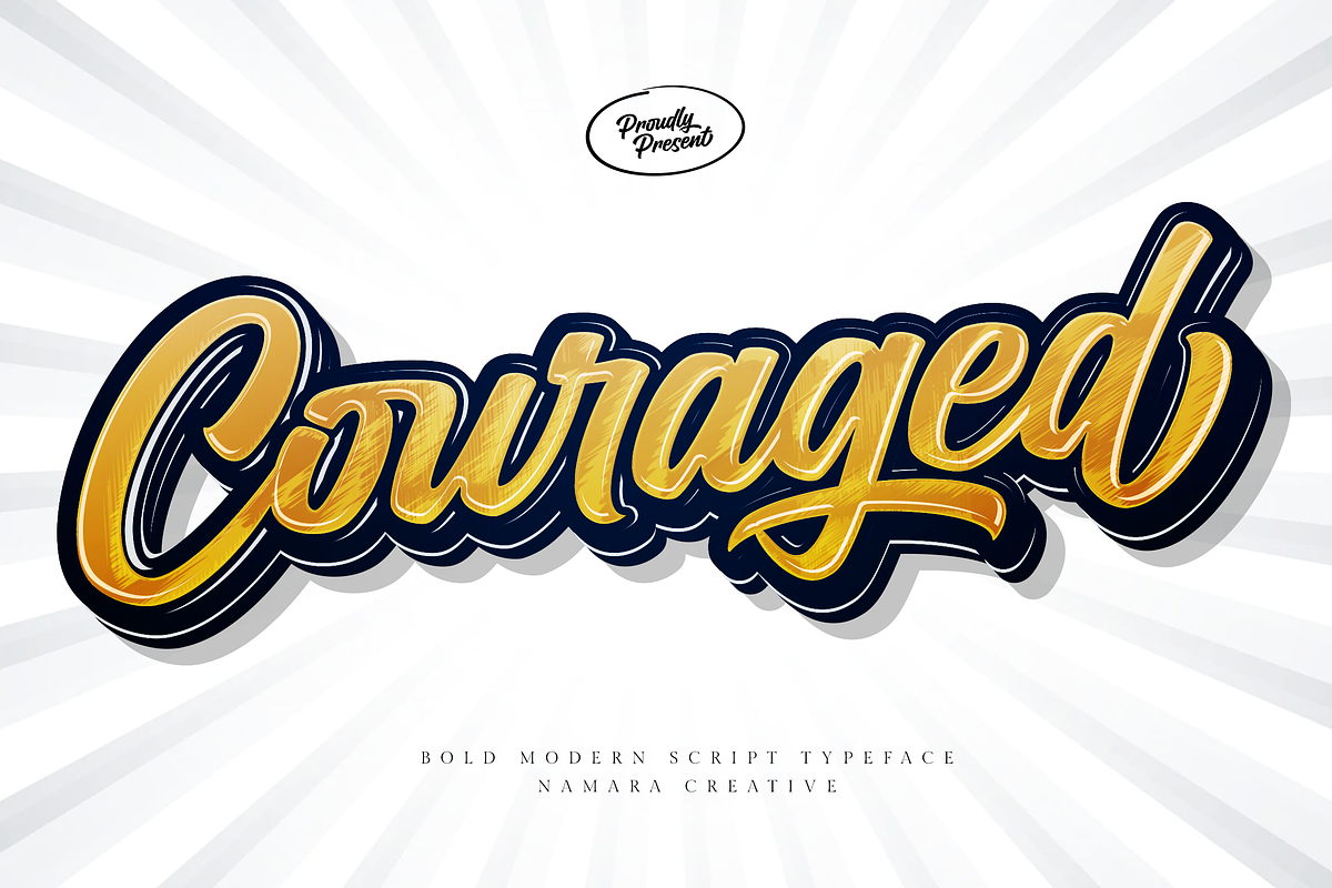 Couraged Bold Modern Script Typeface, a Script Font by Namara Creative Studio (Photo 13 of 13)