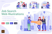 Job Search and Apply Illustrations, a Work Illustration by Alex Krugli (Thumbnail 1 of 6)
