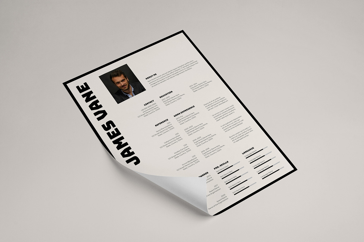 Modern Resume Cover Letter Template, a Resume Template by PixelStudio (Photo 3 of 4)