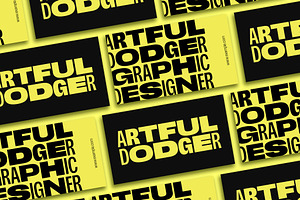 Yellow Business Card Bold Typography, a Business Card Template by wavebreak