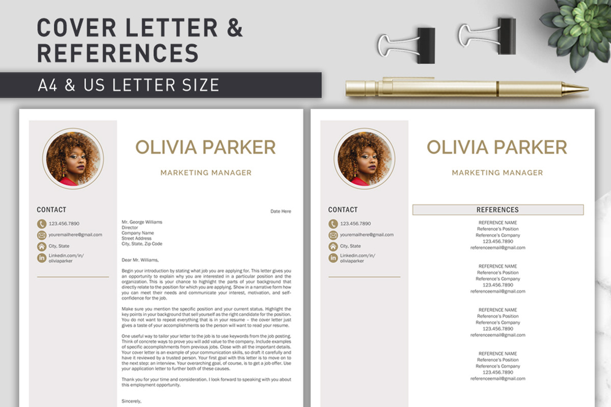 Resume Template with Photo, a Resume Template by Klamp Studio (Photo 6 of 9)