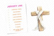 Beige Christian Easter Clipart, an Illustration by Watercolor design (Thumbnail 11 of 13)