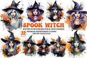 Halloween Spooky Witch PNG Bundle, a Seasonal Illustration by Creative Arslan (Thumbnail 1 of 11)