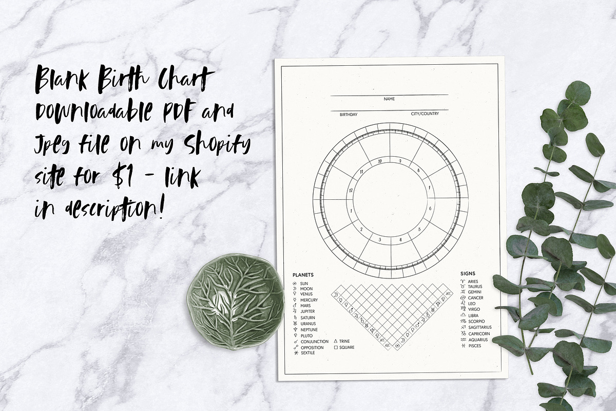 Astrology Vector Set & Birth Chart, an Illustration by The Gypsy Goddess (Photo 15 of 15)