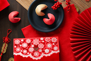 Concept of Happy Chinese new year, top view, a Beauty & Fashion Photo by AtlasStudio PRO