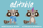 Hand-Drawn Raccoon Vector Cartoon, an Animal Illustration by Rainy City Press (Thumbnail 2 of 3)