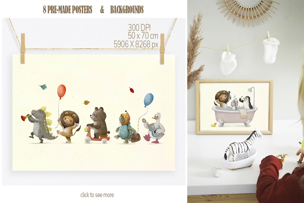digital pencil | Cute animal parade, an Animal Illustration by TanyaSchuka (Photo 4 of 11)