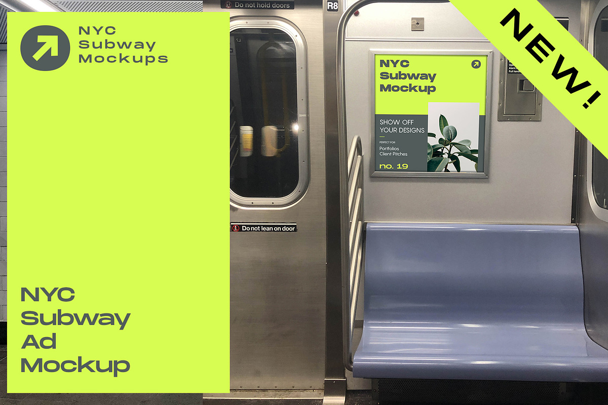 NYC Subway Ad Mockup, an Advertising Mockup by NYC Billboard Mockups (Photo 1 of 2)