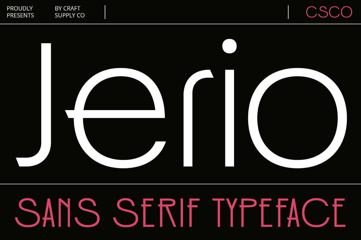 Jerio – Modern Sans Serif, a Sans Serif Font by Craft Supply Co. (Photo 1 of 8)