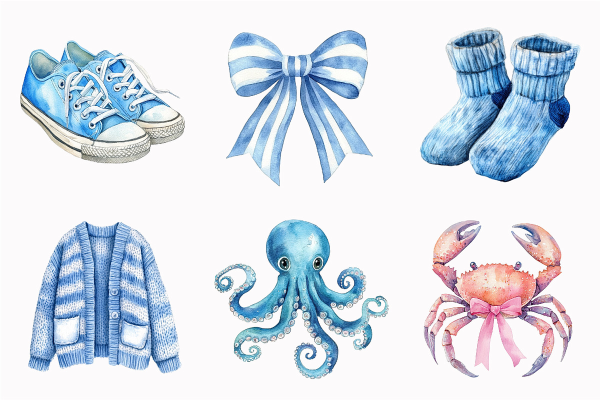 Watercolor Cold Shore Clipart, an Illustration by Design Market (Photo 5 of 5)