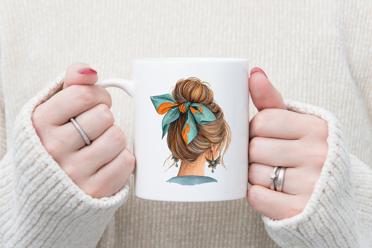 Halloween Messy Bun Png Bundle, a Graphic by designcity5 (Photo 4 of 5)