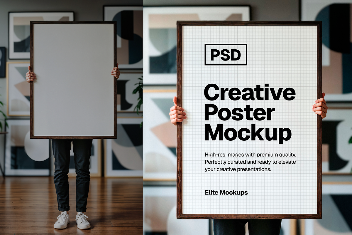Creative Poster Mockup, an Advertising Mockup by Elite Mockups