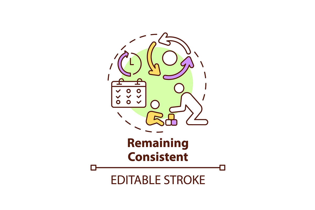 Remaining consistent concept icon, an Outline Icon by IMG Visuals