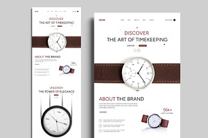 Website Landing Page Layout, a Landing Page Template by MightyDesign