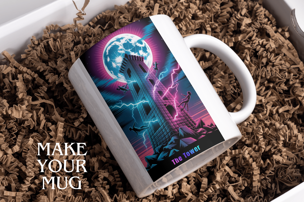 Neon Moon Tarot Cards Deck, an Object Illustration by Mugio (Photo 4 of 6)