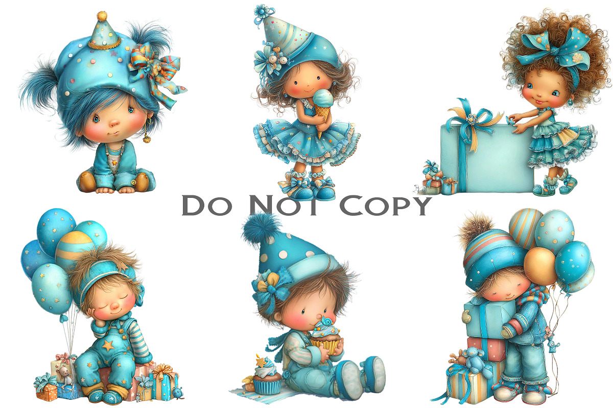 Whimsical Birthday Kids Clipart, an Illustration by Craft Nest (Photo 5 of 6)