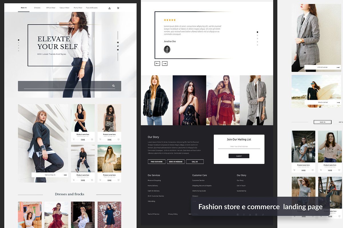 Fashion E commerce Landing page, a Landing Page Template by anchor_point_heshan (Photo 2 of 2)