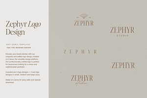 Modern Logo Set | Zephyr, a Branding & Logo Template by Adam and Grace