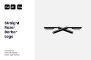 Straight Razor Barber Logo, a Branding & Logo Template by Luxury Logos (Thumbnail 1 of 4)