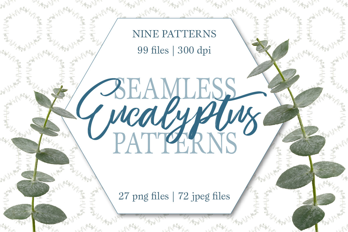 Eucalyptus Seamless Patterns, a Pattern Graphic by Turning Moss (Photo 2 of 14)