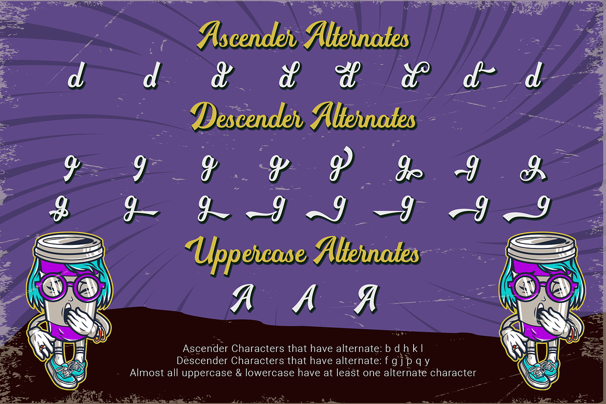 Heidenberg - Retro Font, a Script Font by Motokiwo (Photo 7 of 13)