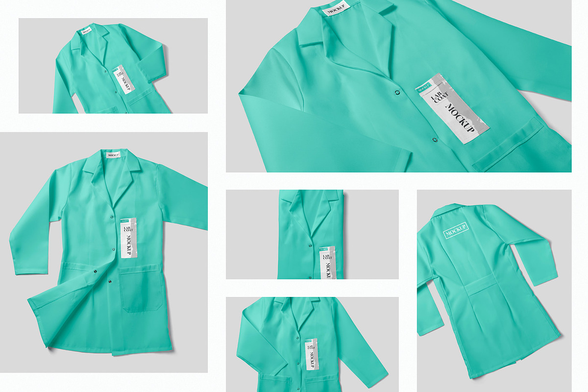 Female Lab Coat Mockups, an Apparel Mockup by GfxFoundry (Photo 2 of 8)