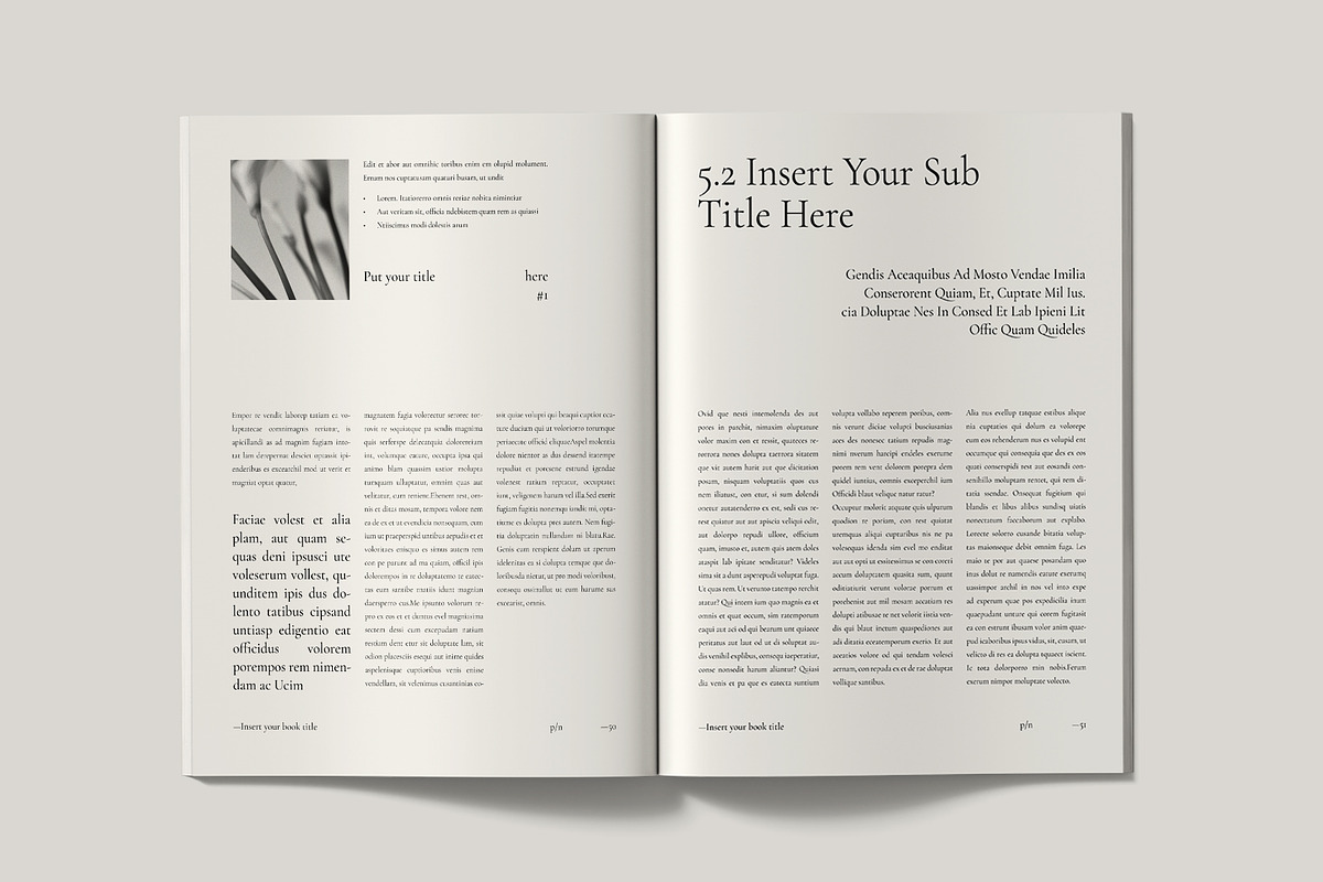 Book Title Layout Design Template, a Brochure Template by ArtisanaAura (Photo 15 of 21)