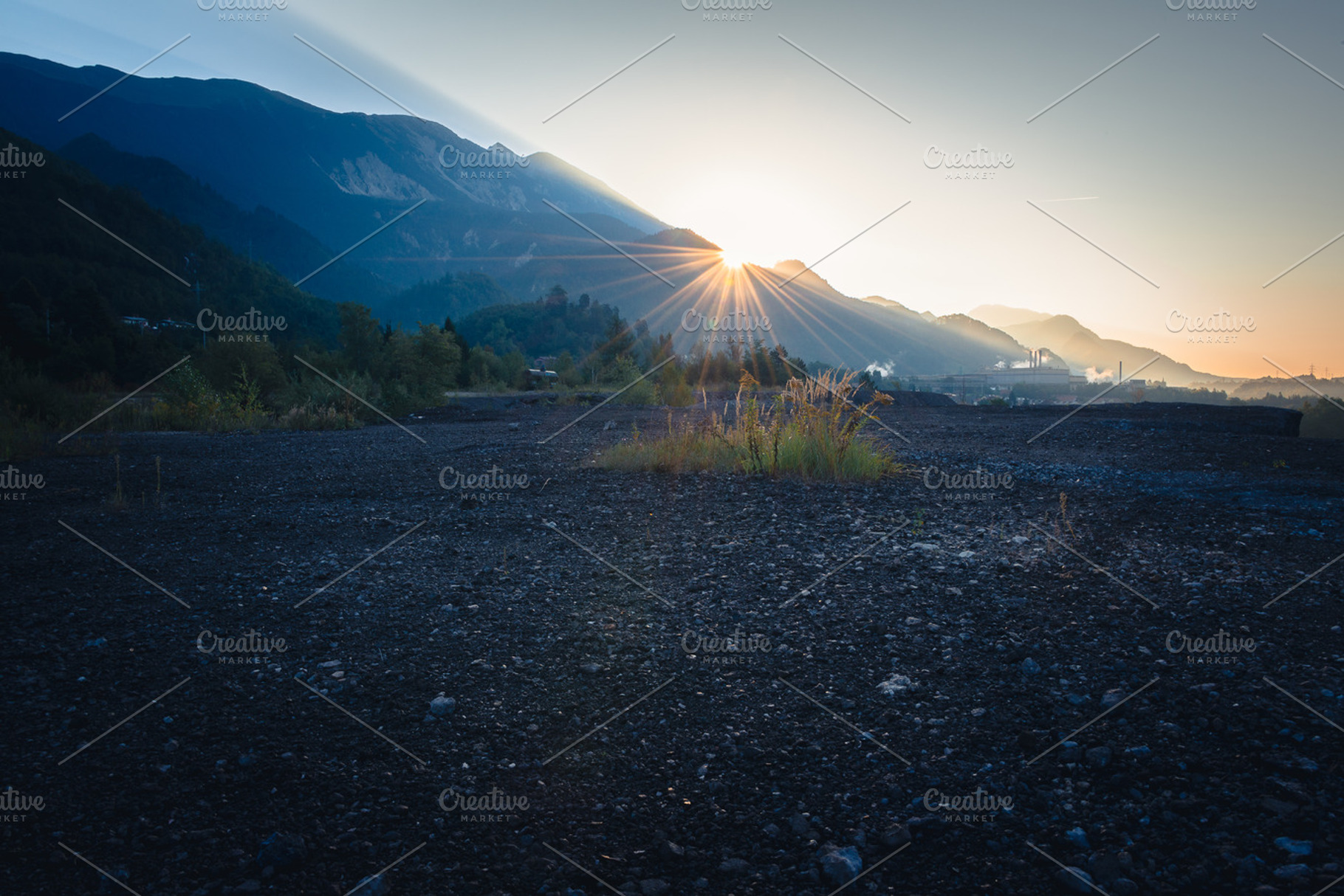 Sunrise over industrial town, a Nature Photo by HrastovaSiska