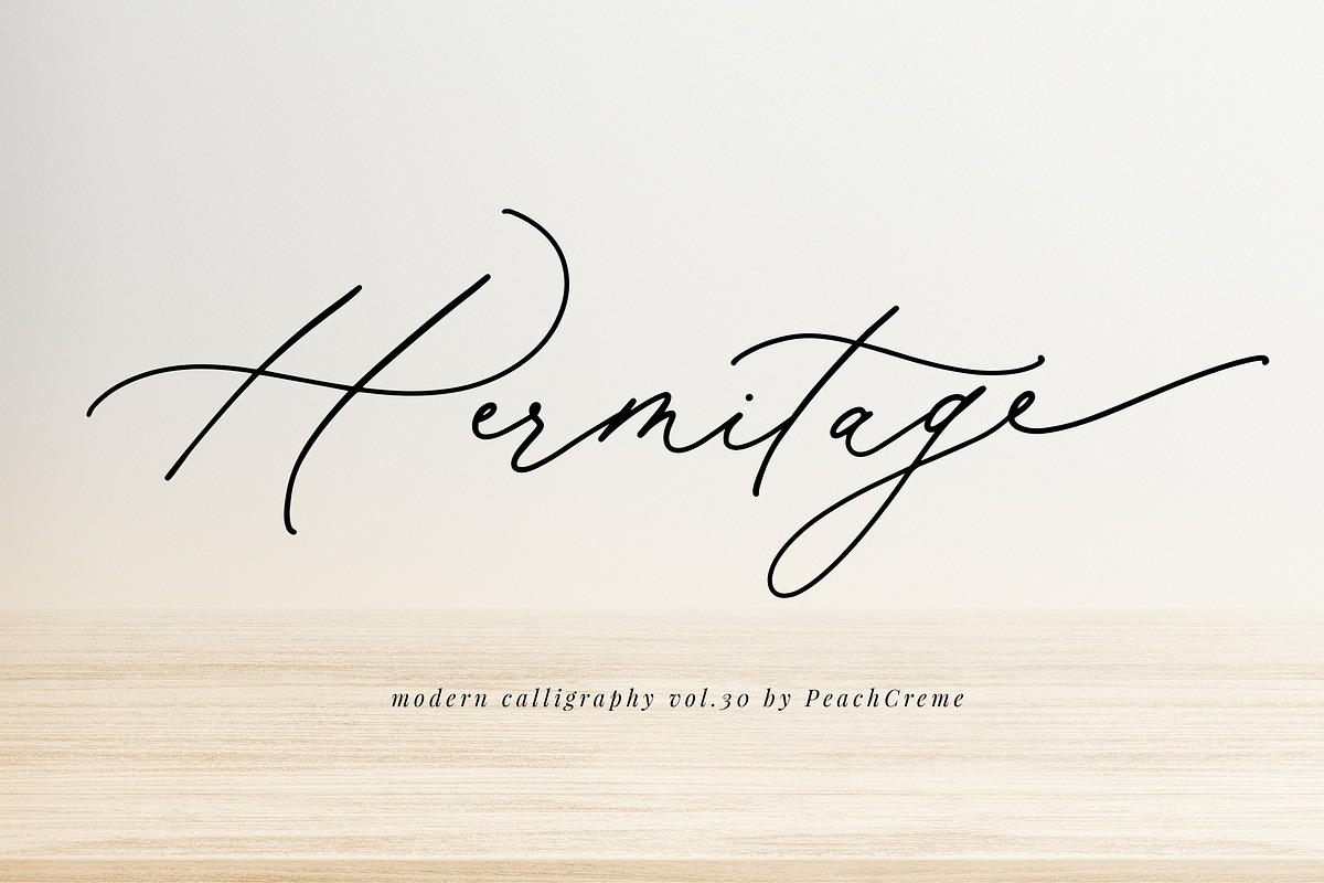 Hermitage Modern Calligraphy font preview 8