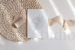 Card Mockup 5x7 Ribbon