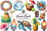 Watercolor Hawaii Clipart Bundle, an Illustration by SinaCreation (Thumbnail 1 of 5)