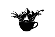 Mountain Coffee Cup Design Bundle, an Illustration by yasushie (Thumbnail 4 of 31)