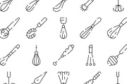 Kitchen whisks vector line icons, an Object Graphic by pikepicture (Thumbnail 3 of 3)