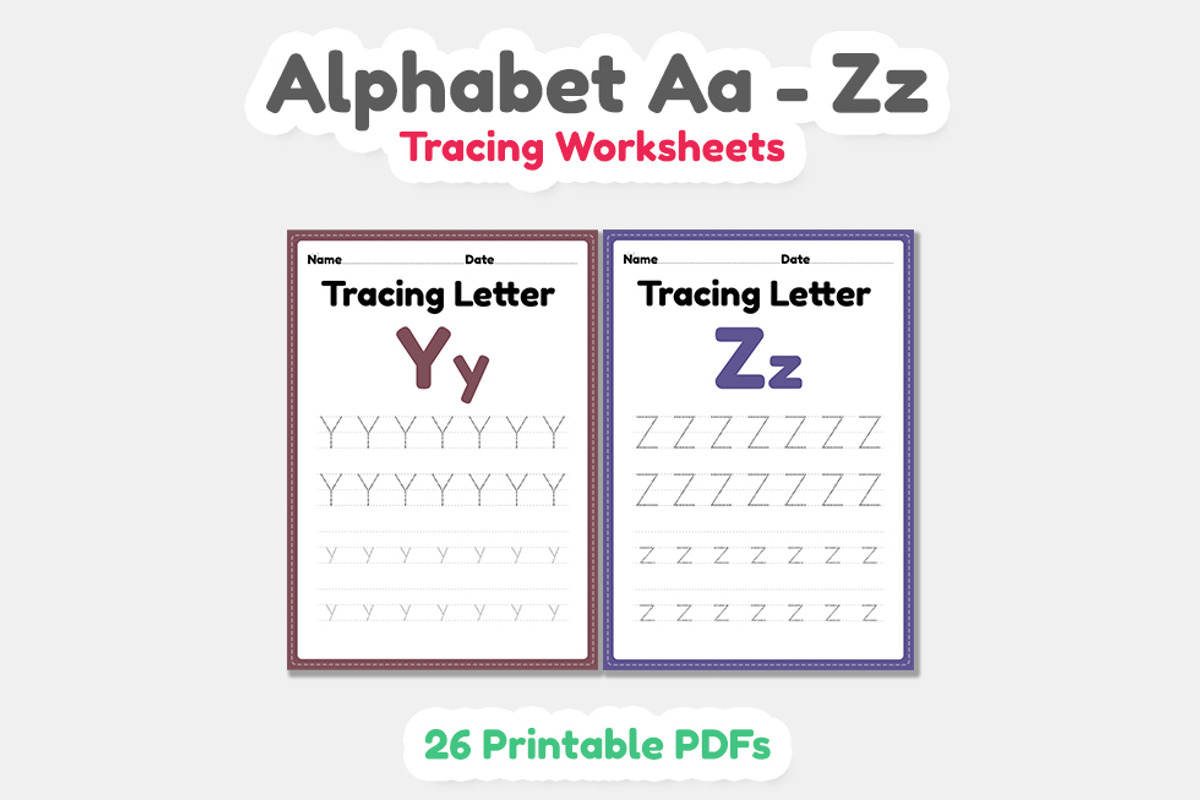 Tracing Alphabet Letter a to z, an Education Illustration by TukTuk Design (Photo 9 of 9)