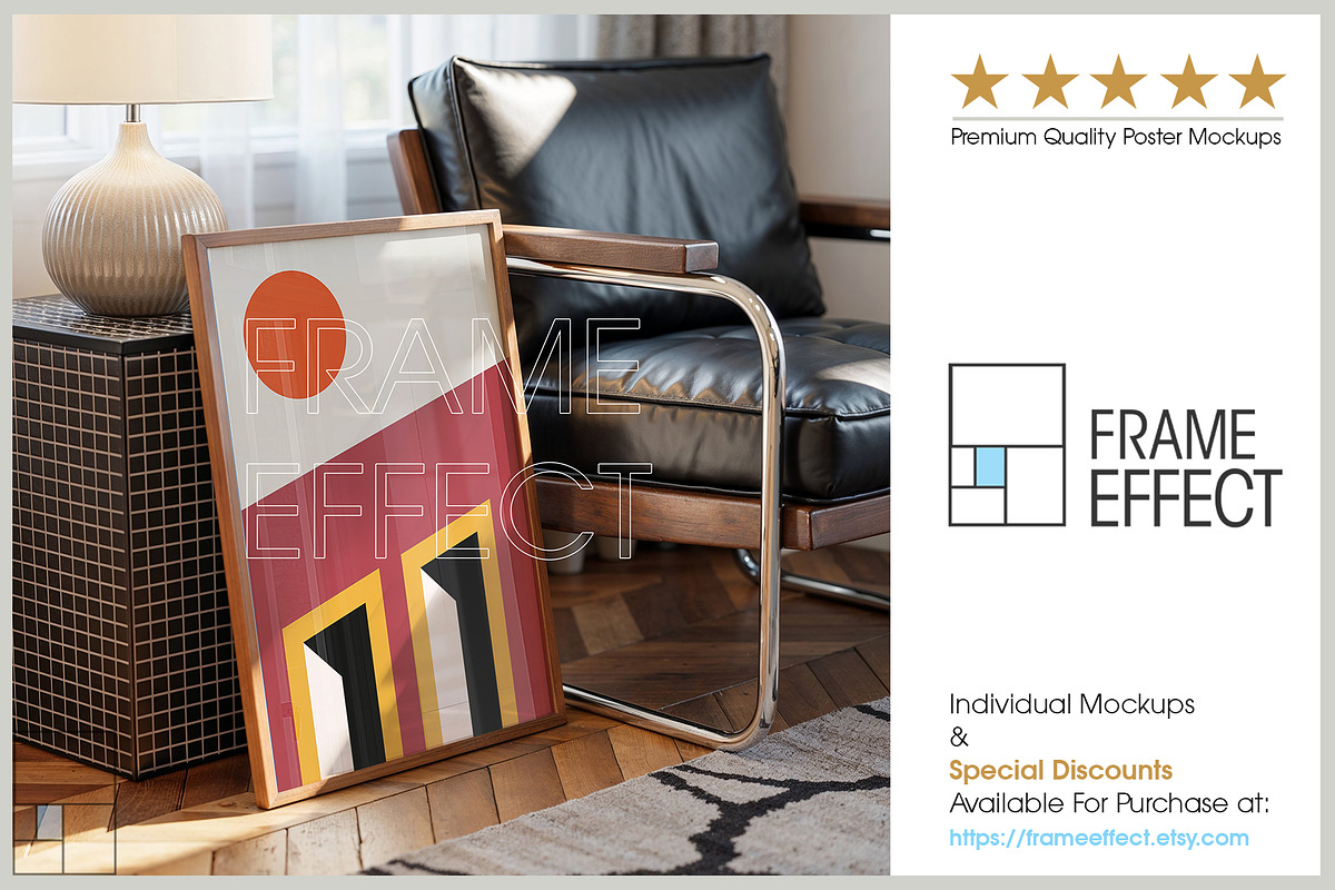 6 Neutral Art Frame Mockups Bundle, a Household Mockup by Frame Effect (Photo 3 of 8)