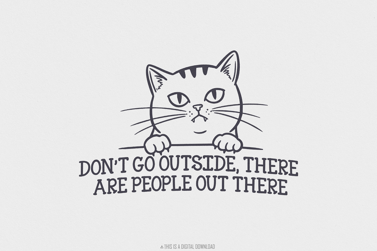 Funny Cat PNG, Black Cat Humor Tee,, an Illustration by SharpMarketplace (Photo 1 of 9)